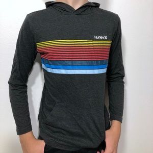 Hurley Hooded Graphic Long Sleeve T-Shirt